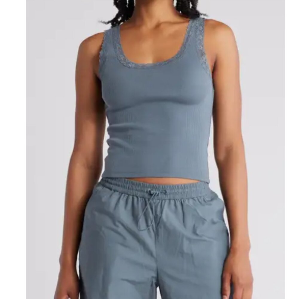 Abound Lace Trim Cotton Tank